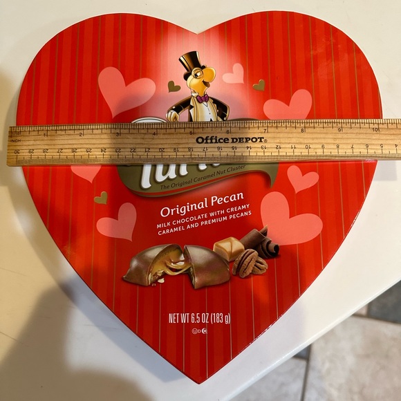 VTG DeMETs TURTLE VALENTINE STRIPE HEART CHOCOLATE BOX 10.25” RED PINK GIFT LOVE - Picture 6 of 9